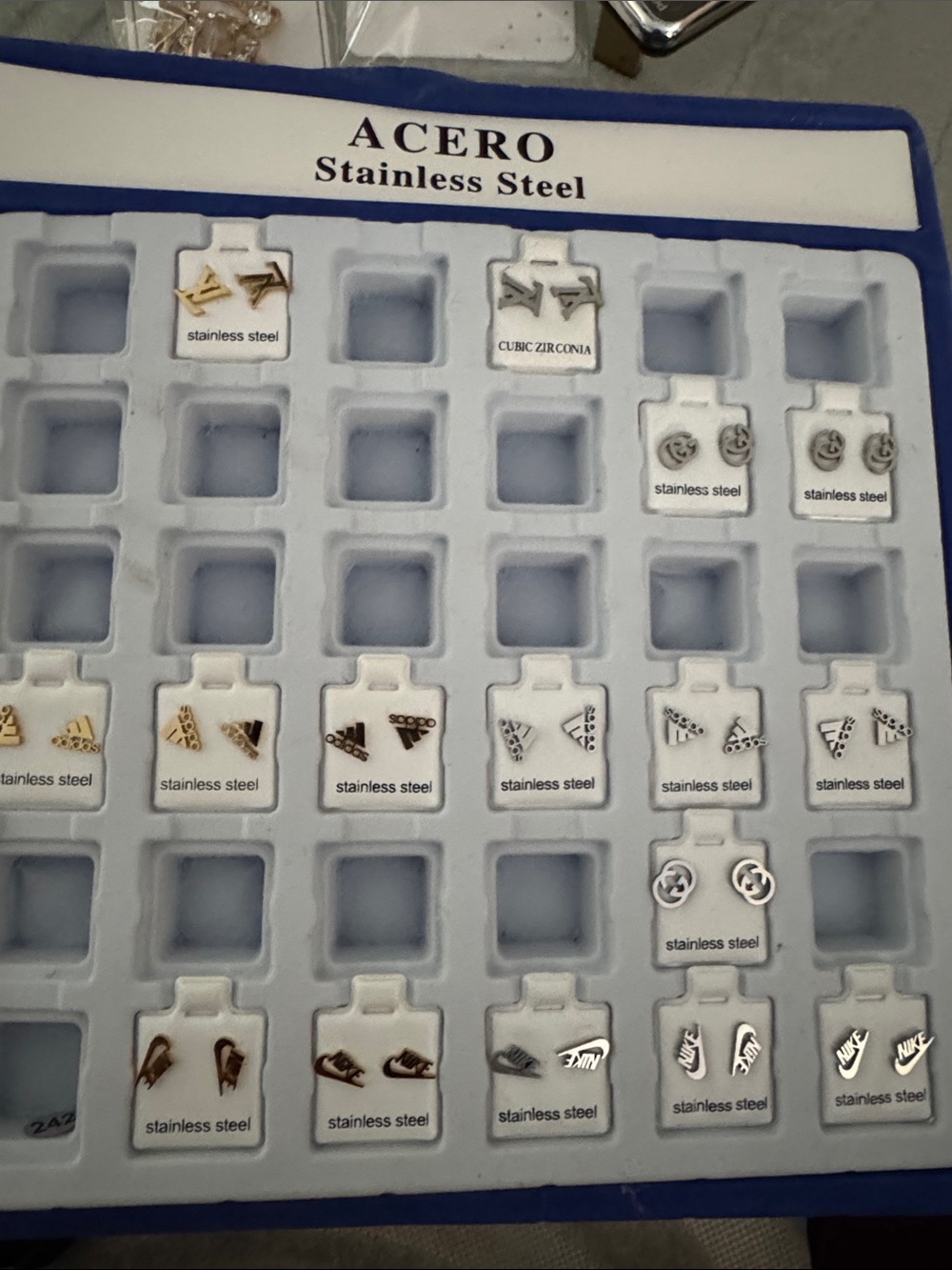 stainless steel earrings sold separately